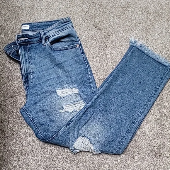 KanCan High Rise Ripped Cropped Jean - Picture 3 of 9